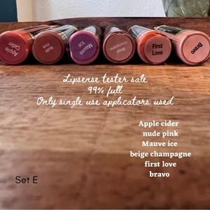 Lipsense TESTER bundle | Apple cider, nude pink, Mauve ice, beige champagne…